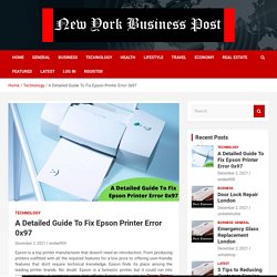 A Detailed Guide To Fix Epson Printer Error 0x97