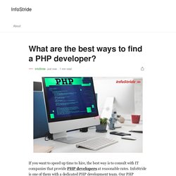 What are the best ways to find a PHP developer?