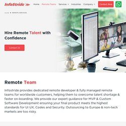 Dedicated Remote developers in Singapore - InfoStride