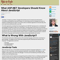 What ASP.NET Developers Should Know About JavaScript