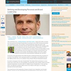 Defining and Developing Personal and Brand Leadership