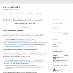 Guide to Business Development and Partnerships