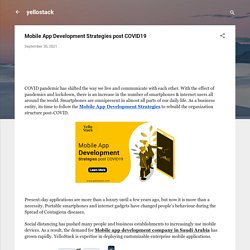 Mobile App Development Strategies post COVID19