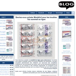 Devriez-vous acheter Modafinil pour les troubles du sommeil en ligne?