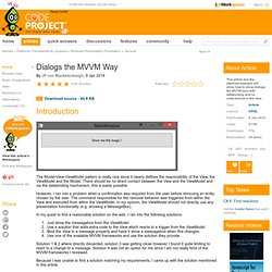 Dialogs the MVVM Way