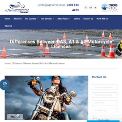 Differences Between DAS, A1 & A2 Motorcycle Licences