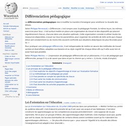 Différenciation pédagogique