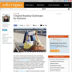 3 Digital Reading Challenges for Summer