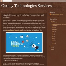 5 Digital Marketing Trends You Cannot Overlook In 2022
