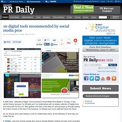 10 digital tools recommended by social media pros