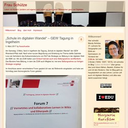 „Schule im digitalen Wandel“ – GEW Tagung in Ingelheim