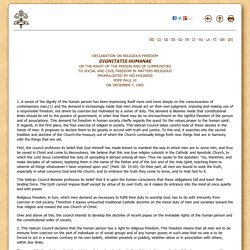 Dignitatis humanae