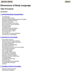 Dimensions of Body Language
