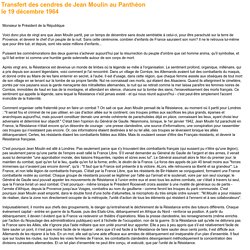 Discours prononcé par André Malraux, Transfert des cendres de Jean Moulin au Panthéon - 19 décembre 1964