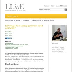 Is Portugal dismantling grassroots adult education? - LLinE