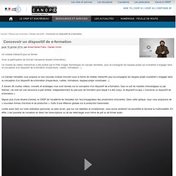 Concevoir un dispositif de e-formation