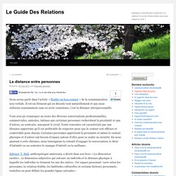 La distance entre personnes