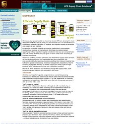 Distribution - UPS Supply Chain Solutions