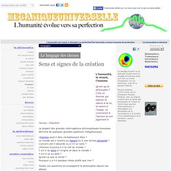 Sens et signe du monde et du vivant