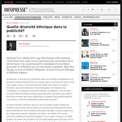 Quelle diversité ethnique dans la publicité?