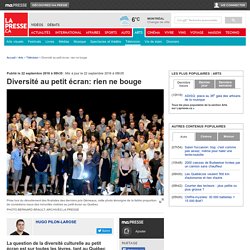 Diversité au petit écran: rien ne bouge