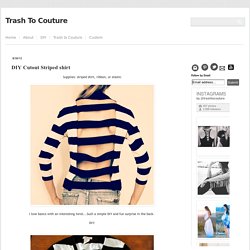 DIY Cutout Striped shirt