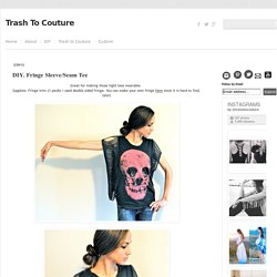 DIY. Fringe Sleeve/Seam Tee
