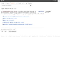 Documentos maestros