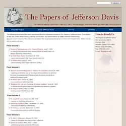 Documents : Rice University The Papers of Jefferson Davis
