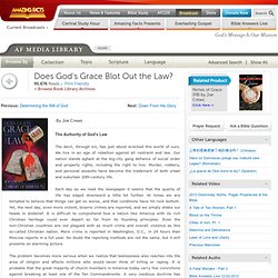 Does God's Grace Blot Out the Law?