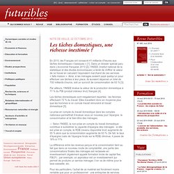 Les tâches domestiques, une richesse inestimée ?