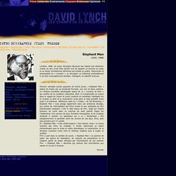 Elephant Man. David Lynch