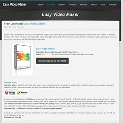 Download Free Easy Video Maker - Edit, create, make video and movie.