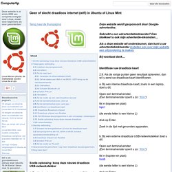 Geen of slecht draadloos internet (wifi) in Ubuntu of Linux Mint - Computertip