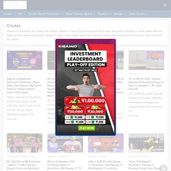 Fantasy Cricket Tips Online India