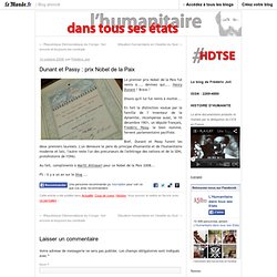 Dunant et Passy : prix Nobel de la Paix