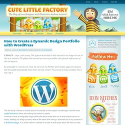 How To Create A Dynamic Design Portfolio with Wordpress