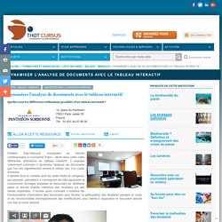 Dynamiser l'analyse de documents avec le tableau interactif