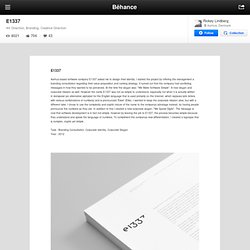 E1337 on Behance
