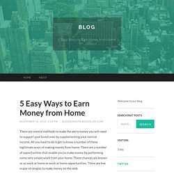 5 Easy Ways to Earn Money from Home