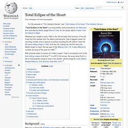 Total Eclipse of the Heart