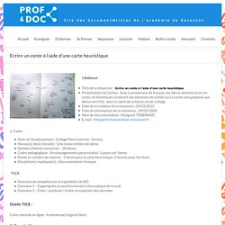 Ecrire un conte à l’aide d’une carte heuristique – DocTICE