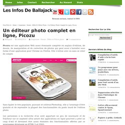 Un éditeur photo complet en ligne, Picozu