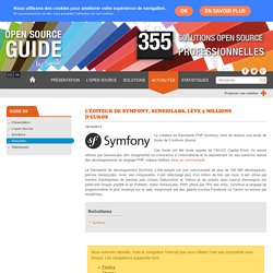 L'éditeur de Symfony, SensioLabs, lève 5 millions d'euros