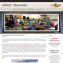 Edmodo for ePortfolios