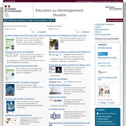 Éducation au développement durable