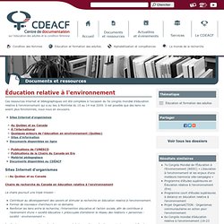 Éducation relative à l'environnement