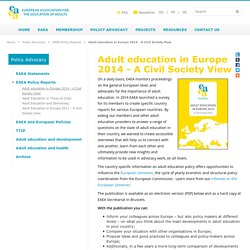 Adult education in Europe 2014 - A Civil Society View - European Association for the Education of Adults