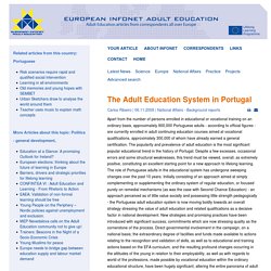The Adult Education System in Portugal