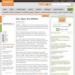 IHE: How open are MOOC's ?